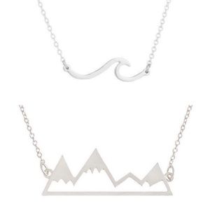 Mountain & Wave Necklace Bundle⛰